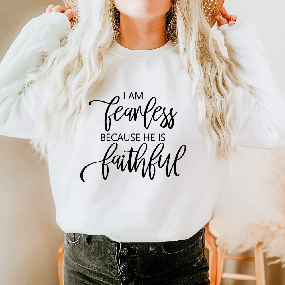 I am Fearless Because He is Faithful Women s Hoodie MY GOD SHOP 21