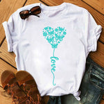 Flower Heart Love T-shirts