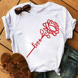 Flower Heart Love T-shirts