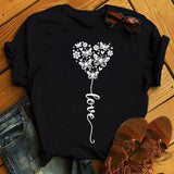 Flower Heart Love T-shirts