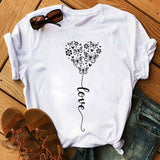 Flower Heart Love T-shirts