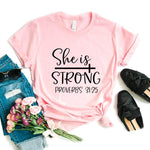 She Is Strong Print Women's T Shirt