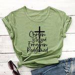 Chosen Blessed Forgiven Cross T-Shirt