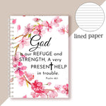 A5 Spiral Notebook - God Is My Refuge And Strength