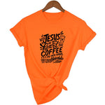 With Jesus In Her Heart and Coffee In Her Hand T-shirt