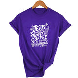 With Jesus In Her Heart and Coffee In Her Hand T-shirt