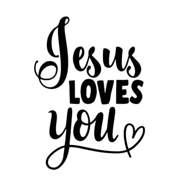 Jesus Loves Transfer Sticker