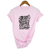 With Jesus In Her Heart and Coffee In Her Hand T-shirt