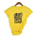 With Jesus In Her Heart and Coffee In Her Hand T-shirt