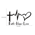 Faith, Hope, Love Vinyl Car Sticker