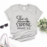 She Is Strong Print Women's T Shirt