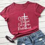 Chosen Blessed Forgiven Cross T-Shirt