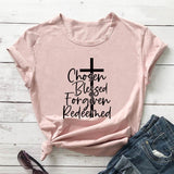 Chosen Blessed Forgiven Cross T-Shirt