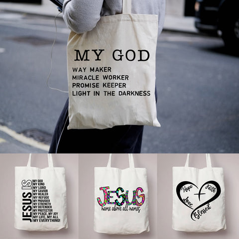 Jesus Inspired Canvas Shoulder Bags