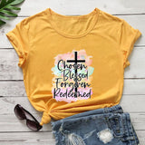 Chosen, Blessed, Forgiven, Faith Cross T-Shirt