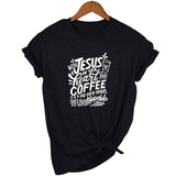 With Jesus In Her Heart and Coffee In Her Hand T-shirt