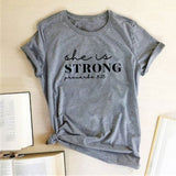 "She Is Strong Proverbs 31:25" Women's T-Shirt