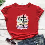 Chosen, Blessed, Forgiven, Faith Cross T-Shirt