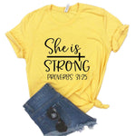 She Is Strong Print Women's T Shirt