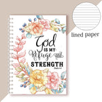 A5 Spiral Notebook - God Is My Refuge And Strength