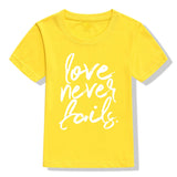 Love Never Fails Kids T-Shirt