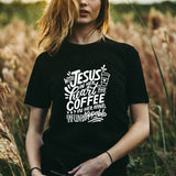 With Jesus In Her Heart and Coffee In Her Hand T-shirt