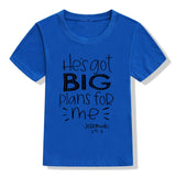 "He's Got Big Plans for Me" Kids T-Shirts