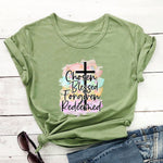 Chosen, Blessed, Forgiven, Faith Cross T-Shirt