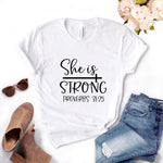 She Is Strong Print Women's T Shirt