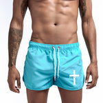 Believe beach shorts light blue