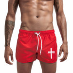 Believe beach shorts red